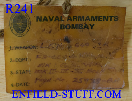 Lee-Enfield rifle unit markings - INDIA
